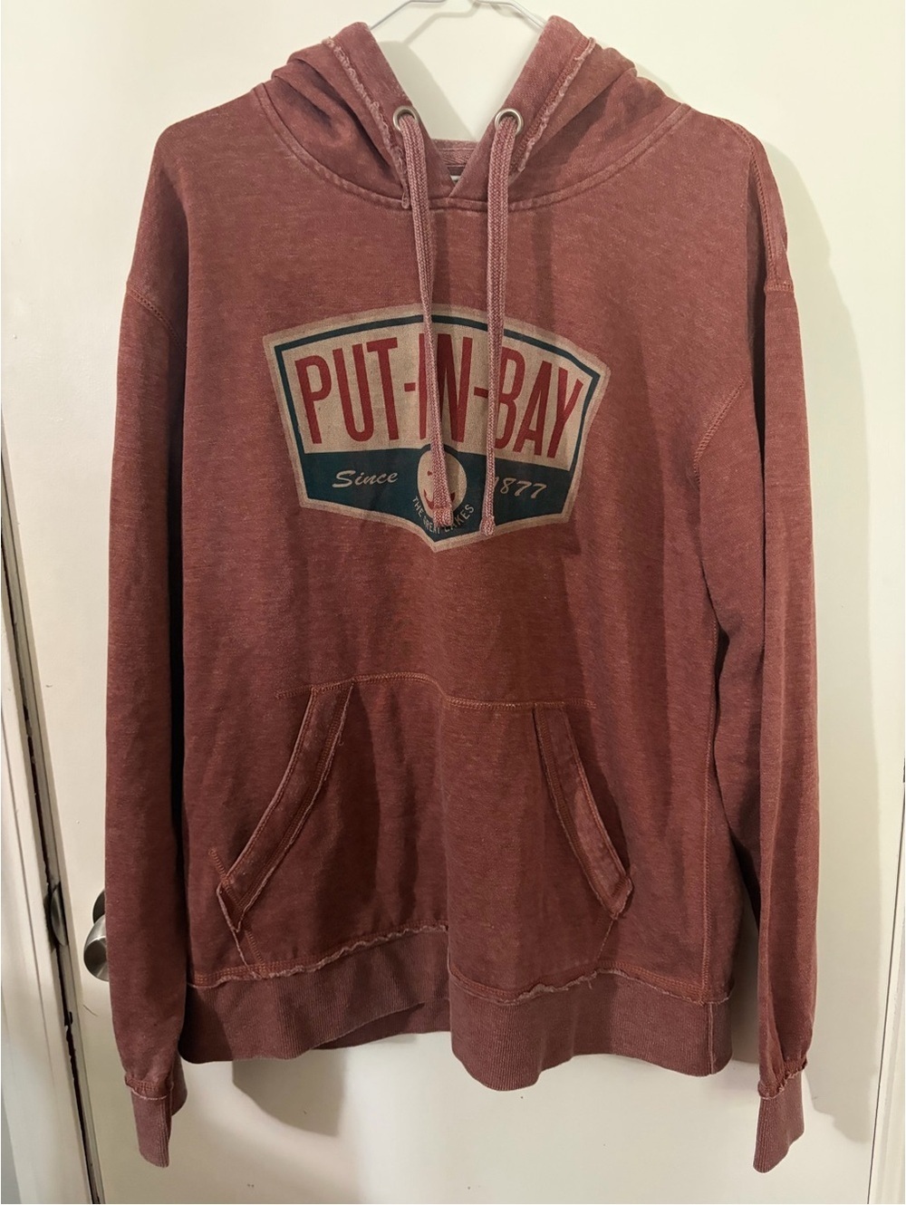 NWOT Men's Blue 84 Large Put-In Bay Hoodie Organish Dusty Rose Tote13